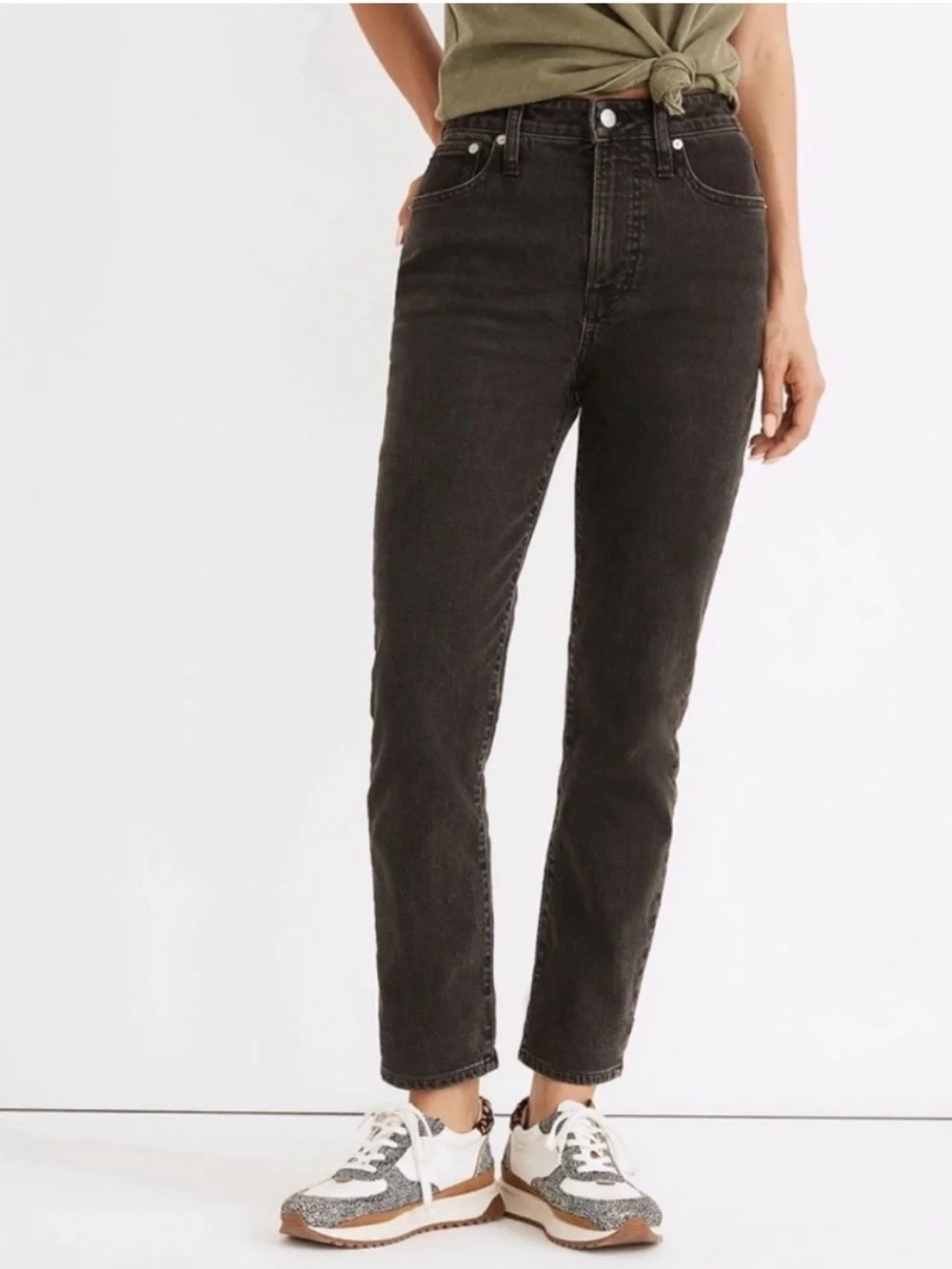 Madewell Black Curvy Perfect Vintage Straight-Leg Jeans
